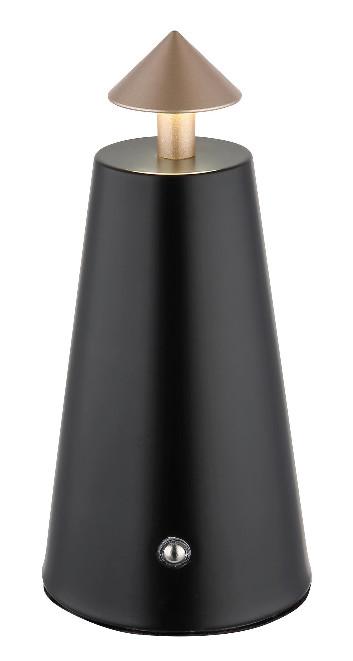 AKKU-TISCHLEUCHTE 21037CS LIVA - Weiss/Schwarz, Design, Kunststoff/Metall (9/19cm) - Globo