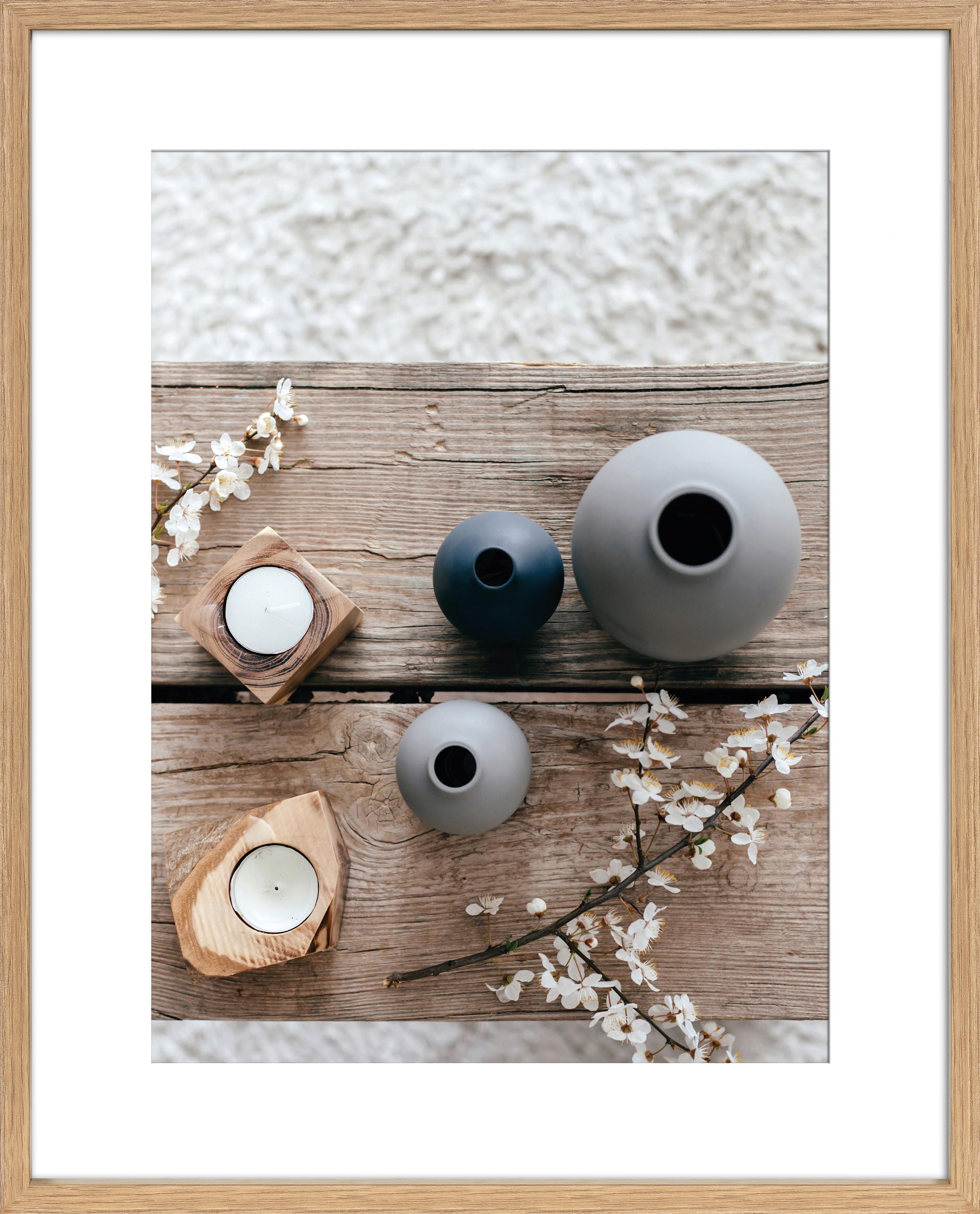 RAMKA NA ZDJĘCIA NORDIC EICHE - kolor dębowy, Basics, materiał drewnopochodny/szkło (40/50cm)