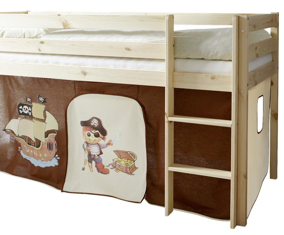 Pograd Malte, 90x200, Bor, Masivno, Rjava - naravne barve/bež, Natur, les (90/200cm) - MID.YOU