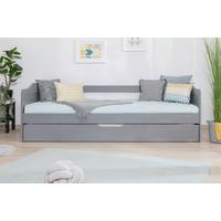 Raztegljiva Postelja Melinda, 90x200, Bor, Siva, Masivna - svetlo siva, Moderno, les (90/200cm) - MID.YOU