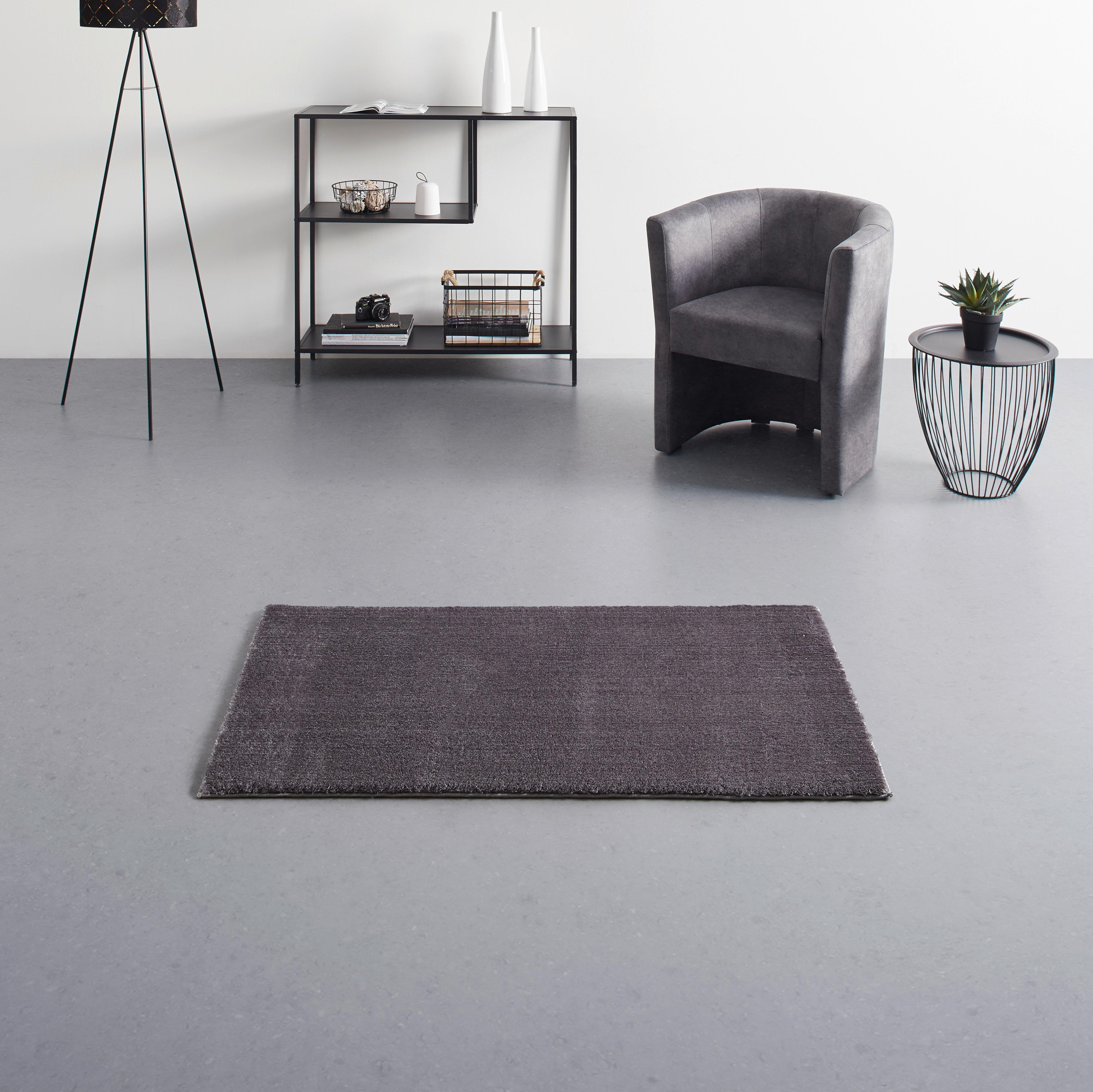 Hochflorteppich Nemo in Anthrazit ca. 60x180cm - Anthrazit, Basics, Textil (60/180cm) - Mömax