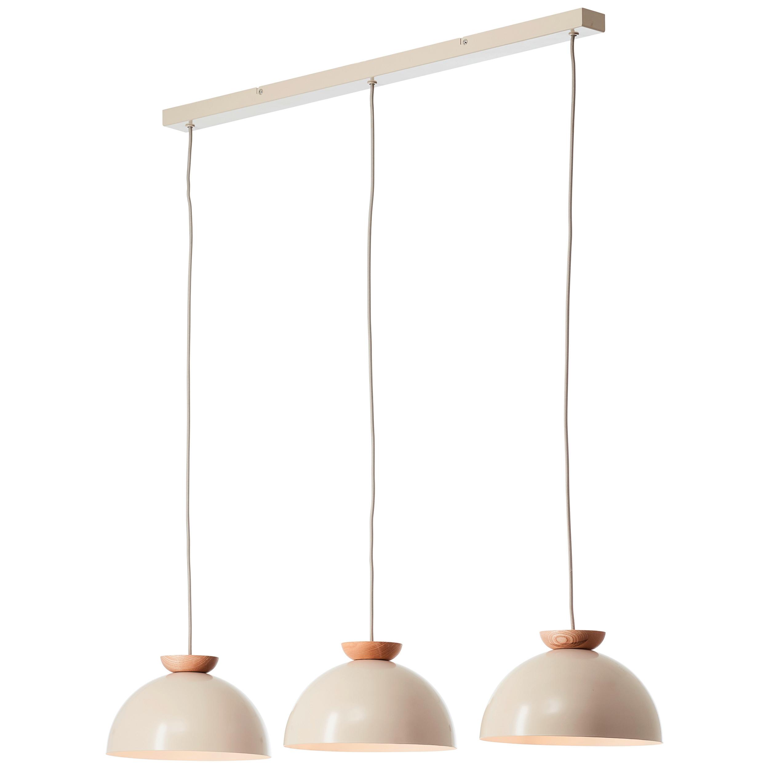 Pendelleuchte Nalam Naturfarben max. 40 Watt - Beige/Naturfarben, Design, Holz/Metall (25/100/100cm) - Brilliant