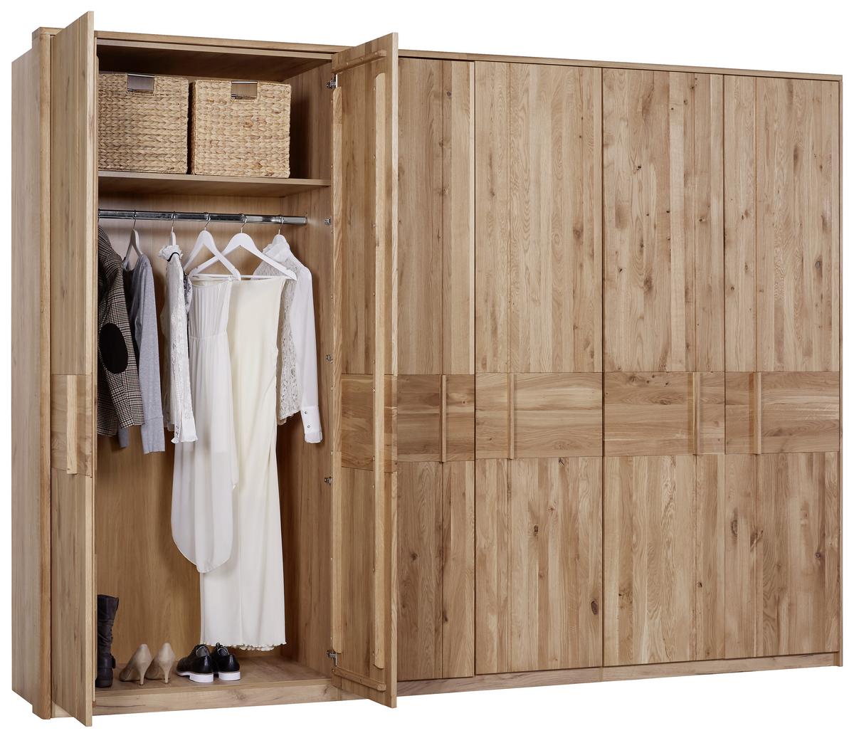 Omara S Klasičnimi Vrati Vero, Barva Hrasta, Š. 306 Cm - barve hrasta, Konvencionalno, leseni material/les (306/223/63cm) - Based