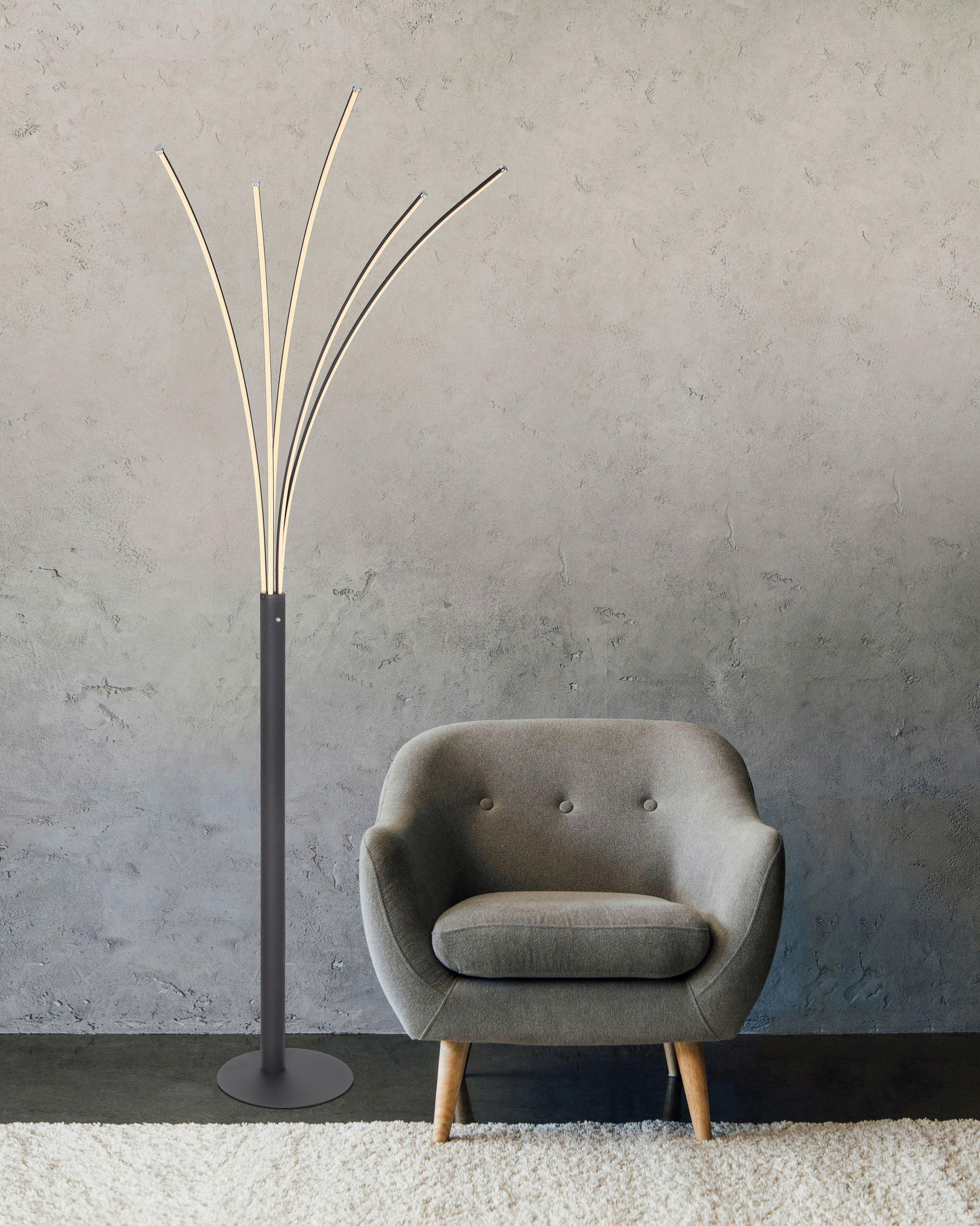 Svjetiljka Podna 59229b Bizzy - crna, Design, metal/plastika (56/60/187cm)