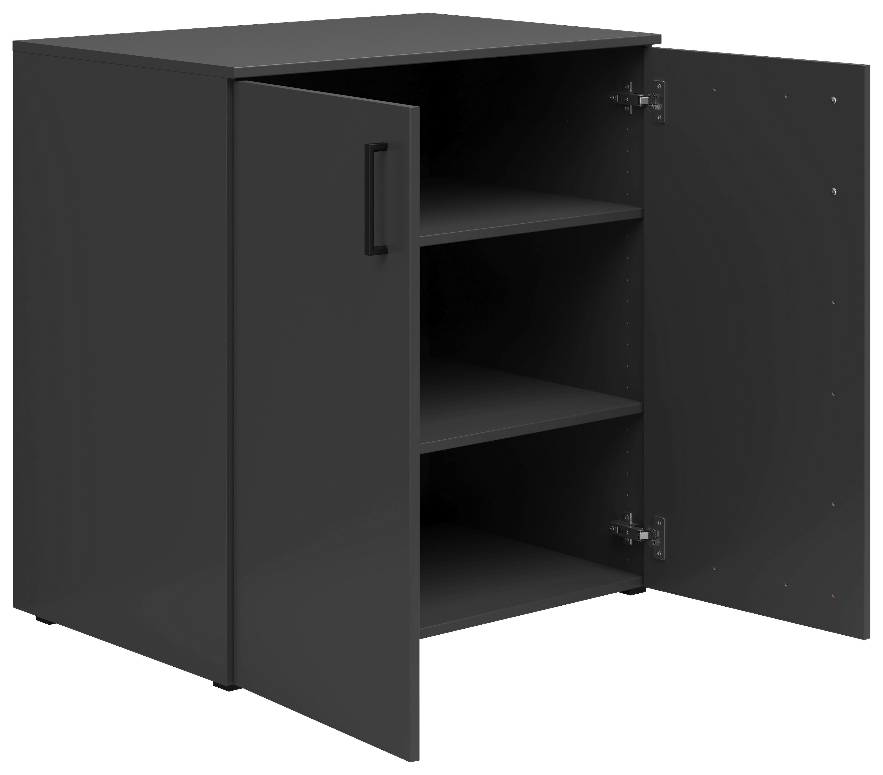 Comodă MULTI - grafit, Modern, material pe bază de lemn (80/83/52cm) - Modern Living
