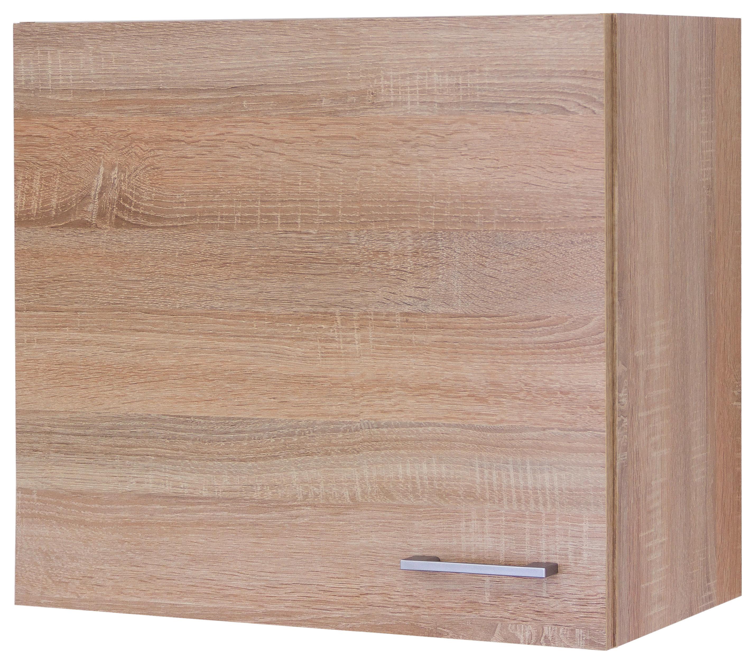 Kuhinjska Zgornja Omarica Samoa, Barva Hrasta - bela/barve aluminija, Konvencionalno, umetna masa/leseni material (60/54,8/32cm) - FlexWell