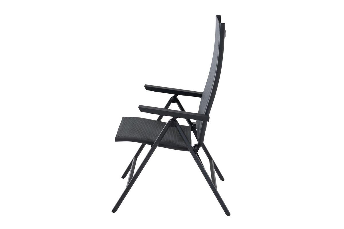 Gartenklappsessel Tauro Anthrazit - Anthrazit, Basics, Kunststoff/Metall (60/110/66cm) - Siena Garden