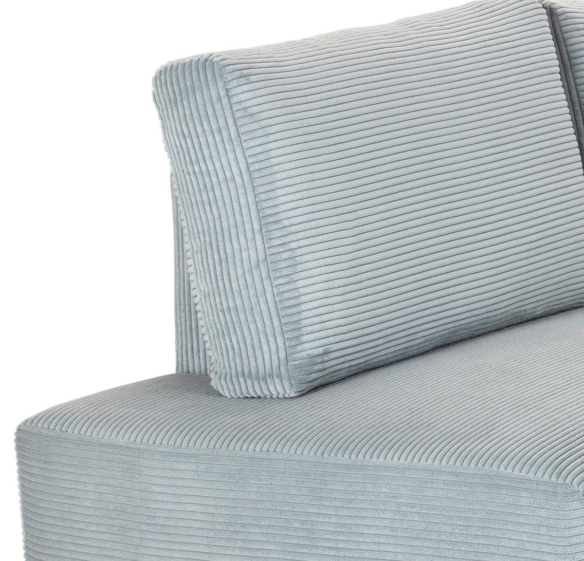 Kutna Garnitura Veni - sivo-zelena/crna, Moderno, tekstil/metal (210/272cm) - Modern Living