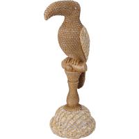 Dekor Madár Tukán - barna, természetes anyagok (14,5/33,7/12cm)
