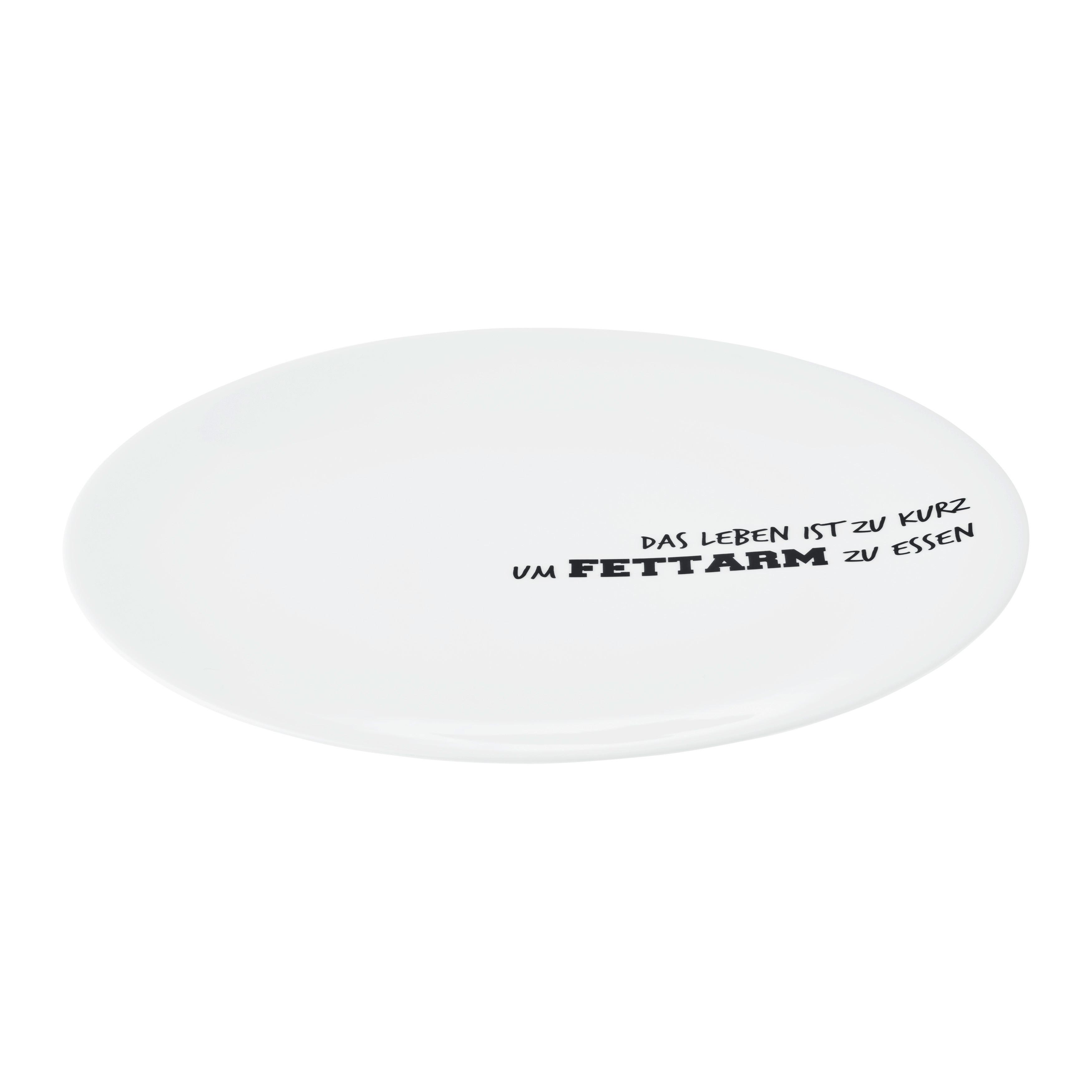MATTALLRIK GRAFFITI - vit/svart, Modern, keramik (27cm) - Mömax