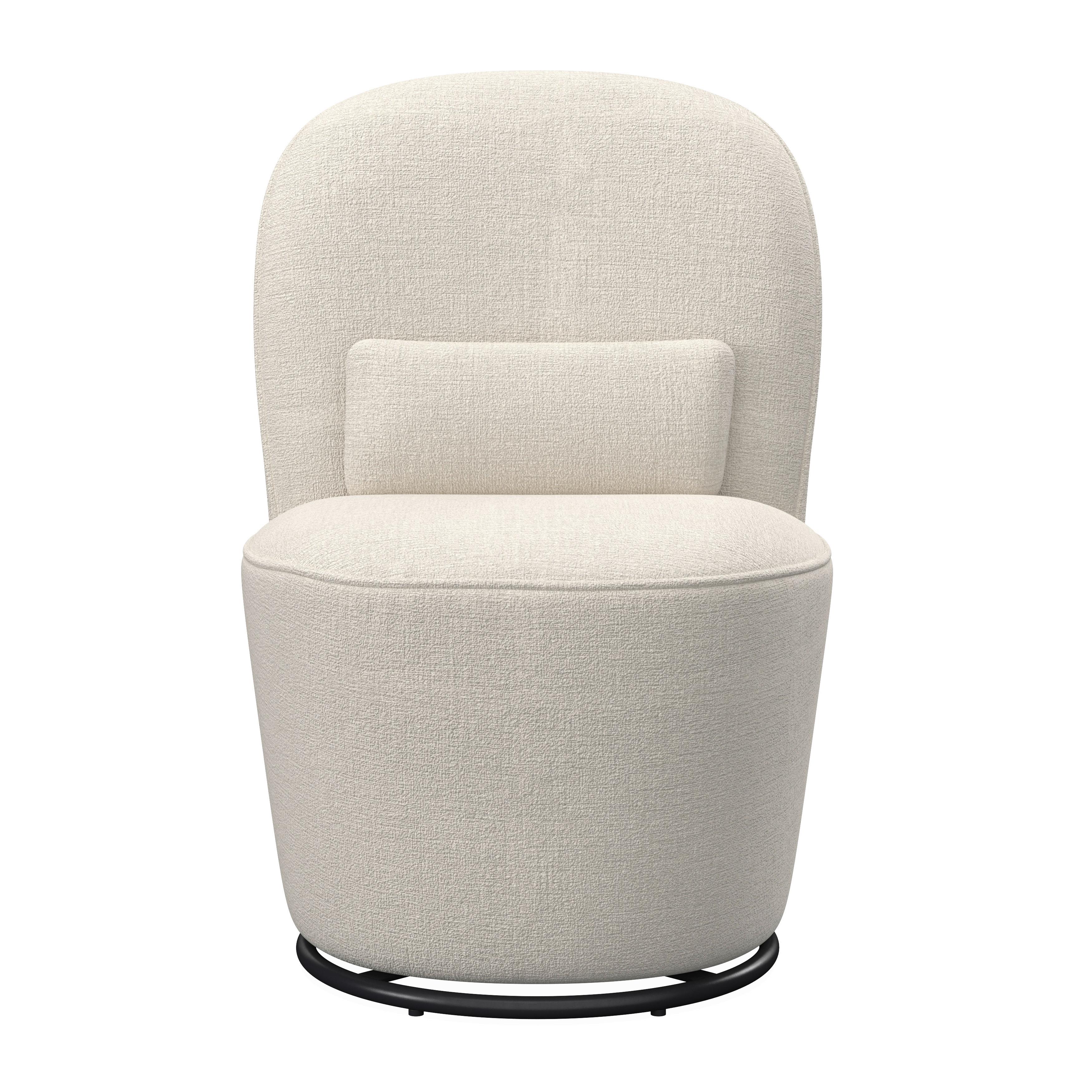 STOL MED ARMSTÖD VITTORE - beige/cremefärgad, Modern, metall/trä (56/83,5/62cm) - Bessagi Home