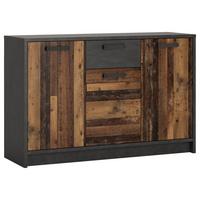 Komoda Nubi - tamno siva/boje starog hrasta, Moderno, drvni materijal/plastika (128/84/42cm) - Modern Living