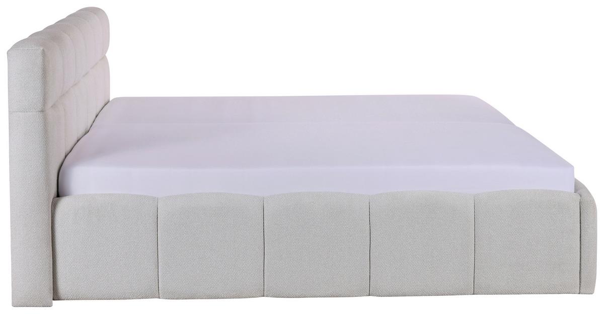 Polsterbett Ascona Creme ca. 240x200cm - Creme/Schwarz, KONVENTIONELL, Kunststoff/Textil (240/200cm) - Based