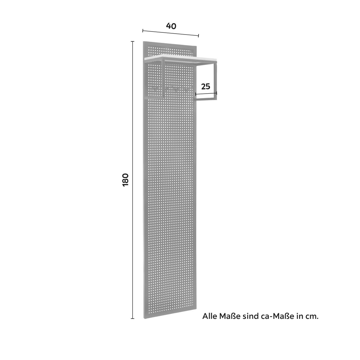 Garderobe Lorenzo Schwarz/Kiefer Metall/Echtholz - Schwarz/Kieferfarben, MODERN, Holz/Metall (40/180/25cm) - Bessagi Home