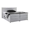 Boxspringbett Luzern Grau ca. 180x200cm - Schwarz/Grau, KONVENTIONELL, Kunststoff/Textil (180/200cm) - Premium Living