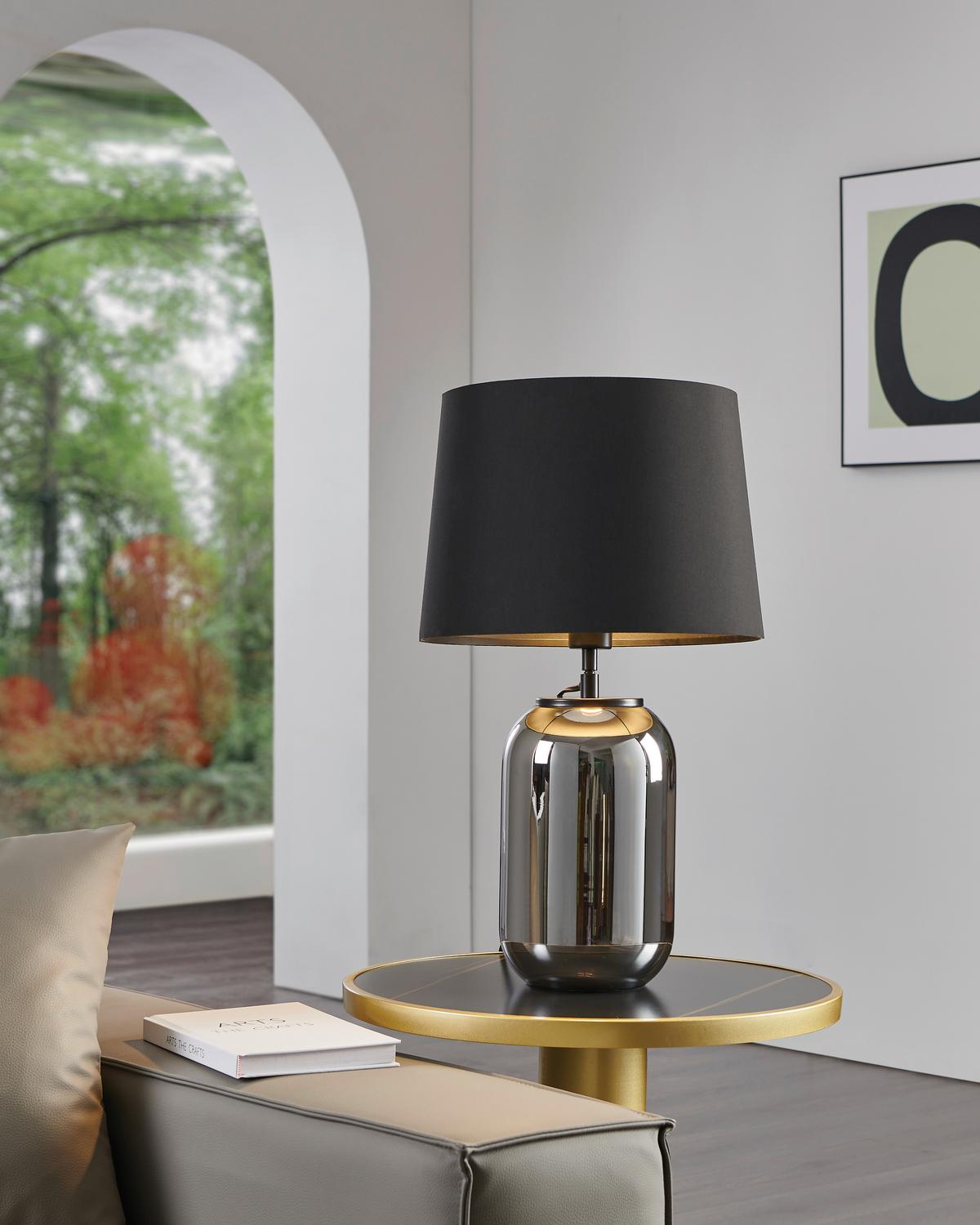 LAMPA STOŁOWA 390063*CUITE - czarny, Basics, metal/szkło (35/61cm) - Eglo