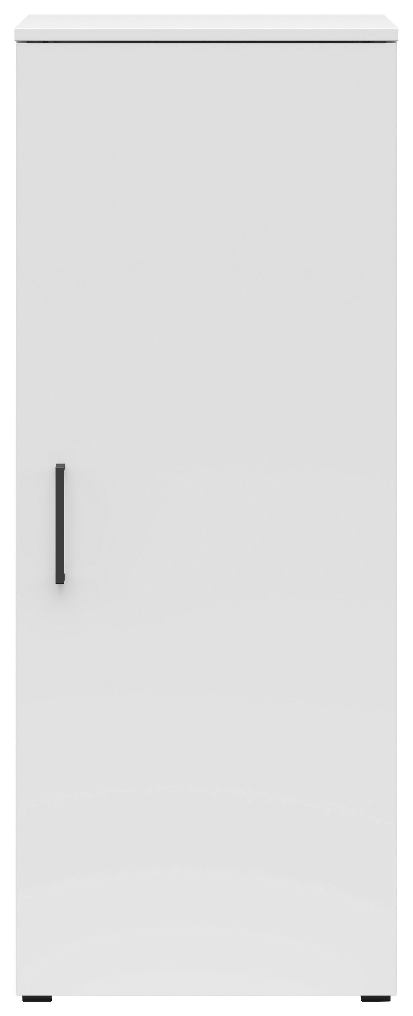 Kommode Multistauraum Weiß - Anthrazit/Schwarz, MODERN, Holzwerkstoff/Kunststoff (45/115/40cm) - Mömax