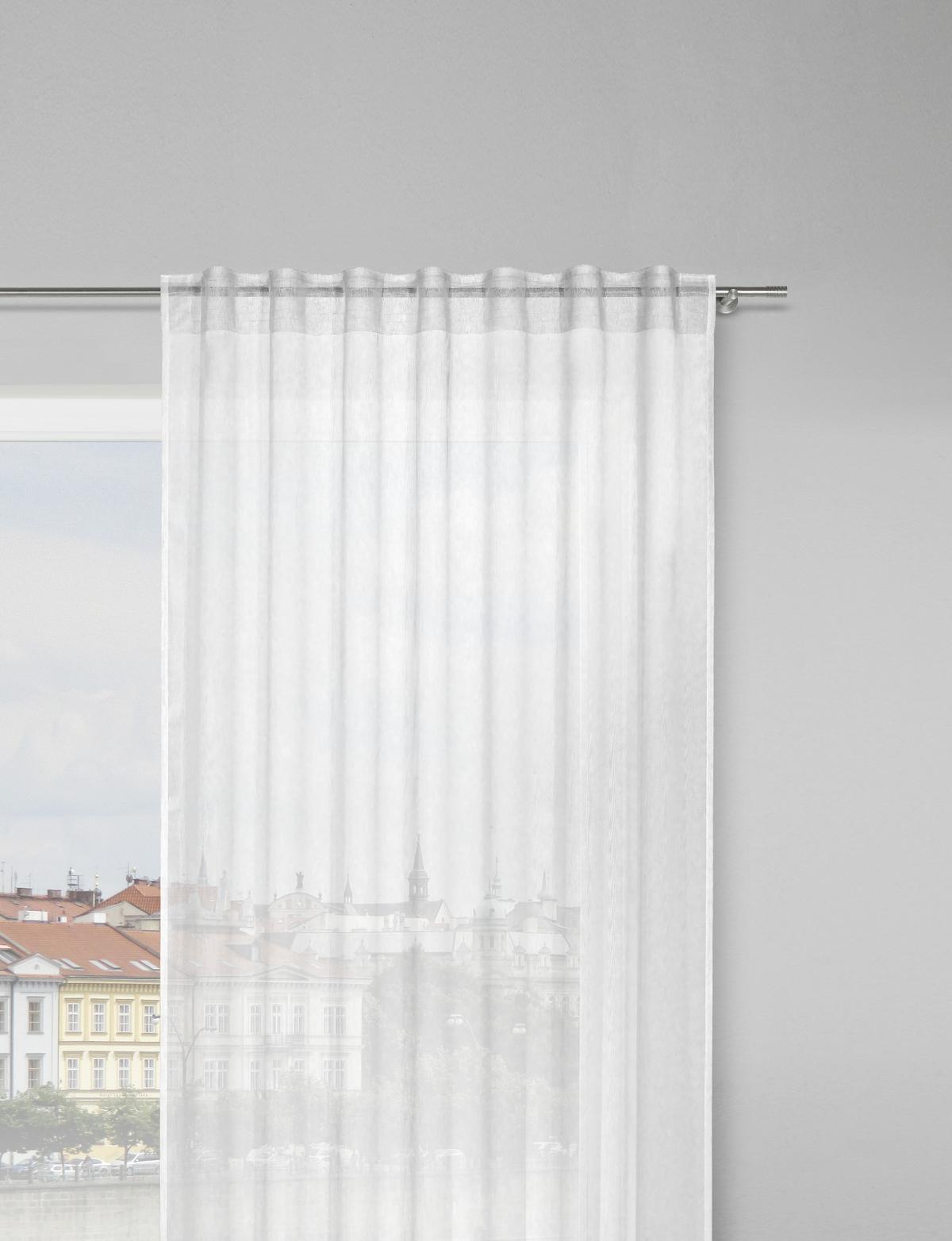Készfüggöny Rita 140/245 - fehér, textil (140/245cm) - Modern Living