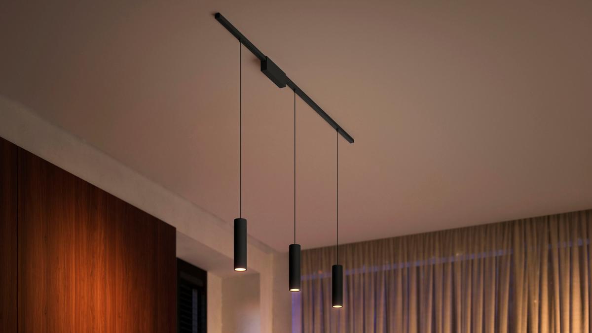 SYSTEM SZYNOWY PHILIPS HUE PERIFO 3ER PENDEL - czarny, Basics, metal (171,5/28,8/2,6cm) - Philips HUE