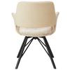 STOL MED ARMSTÖD ADRIANA - beige/svart, Modern, metall/textil (61/85/62,5cm) - Premium Living
