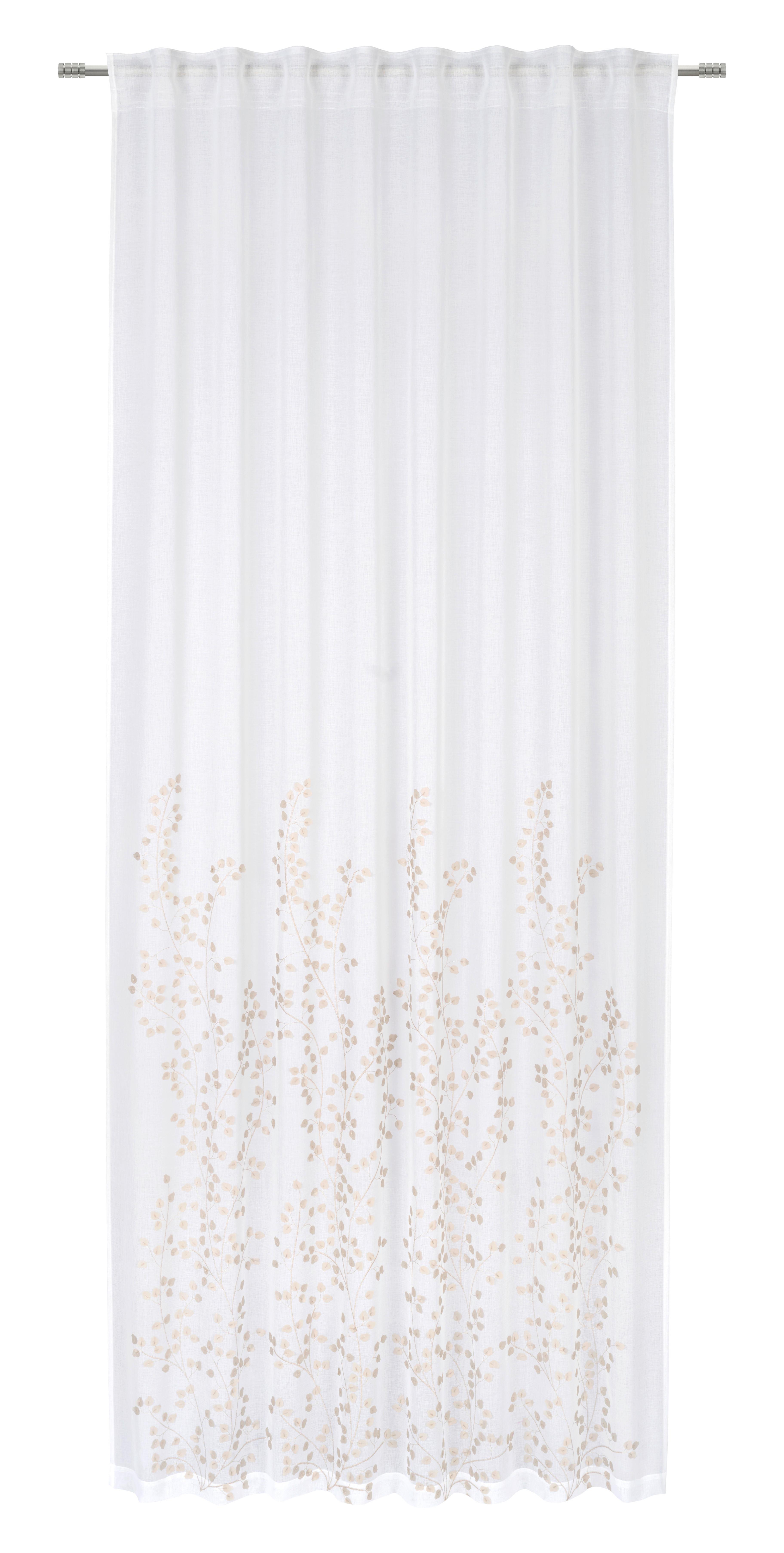 KANT-EN-KLAAR GORDIJN LIVIE - Beige, Basics, Textiel (135/245cm) - Mömax