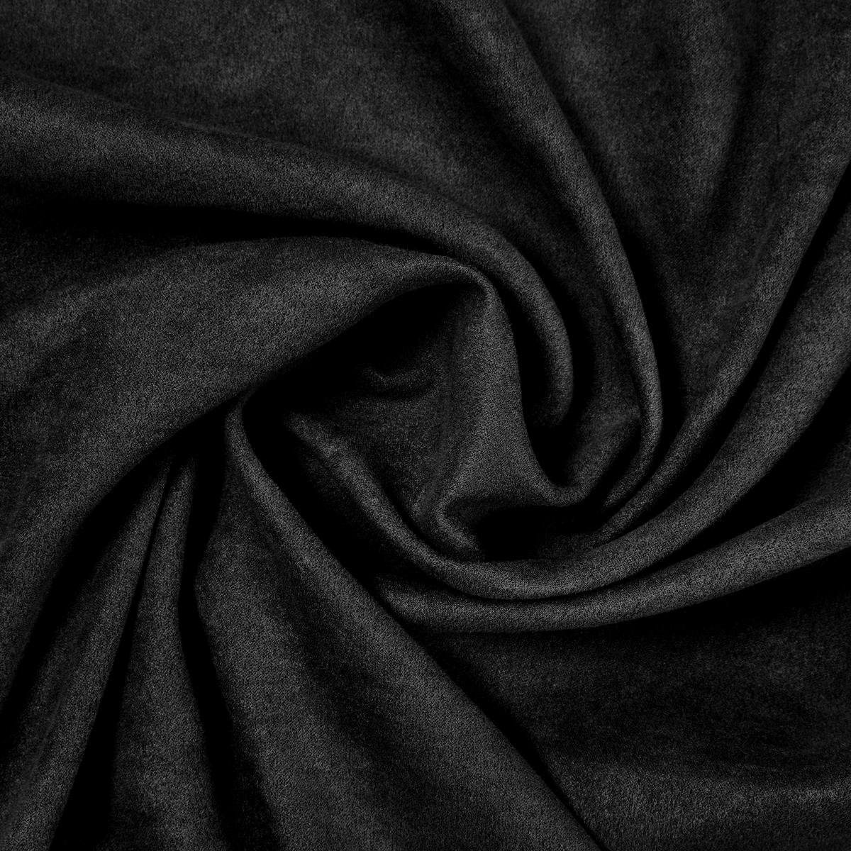Ringlis Függöny Velours 140/245cm - fekete, Konventionell, textil (140/245cm) - Modern Living