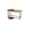 Couchtisch Cuddle ca. 102x47x58 cm Eiche/Cotta - Eichefarben/Dunkelorange, Design, Holzwerkstoff/Metall (102/58/47cm) - Livetastic
