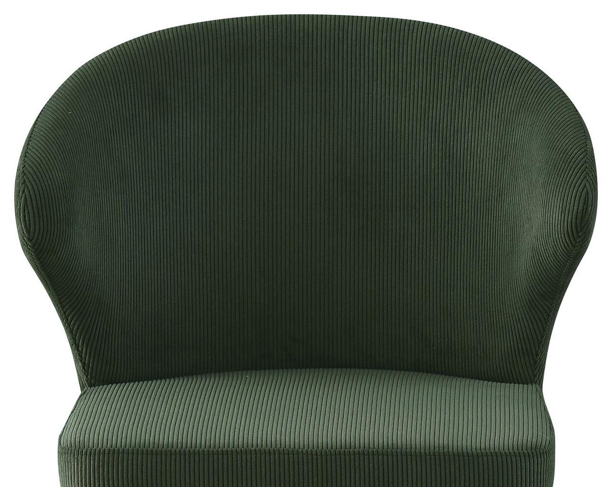 Naslanjač Jana, Temno Zelena, Vrtljiv - črna/temno zelena, Trendi, kovina/tekstil (55/81,5/58cm) - Mömax
