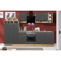Küchenleerblock LBBEKB310EGC - Wildeiche/Edelstahlfarben, Basics, Holzwerkstoff/Metall (310cm) - Respekta