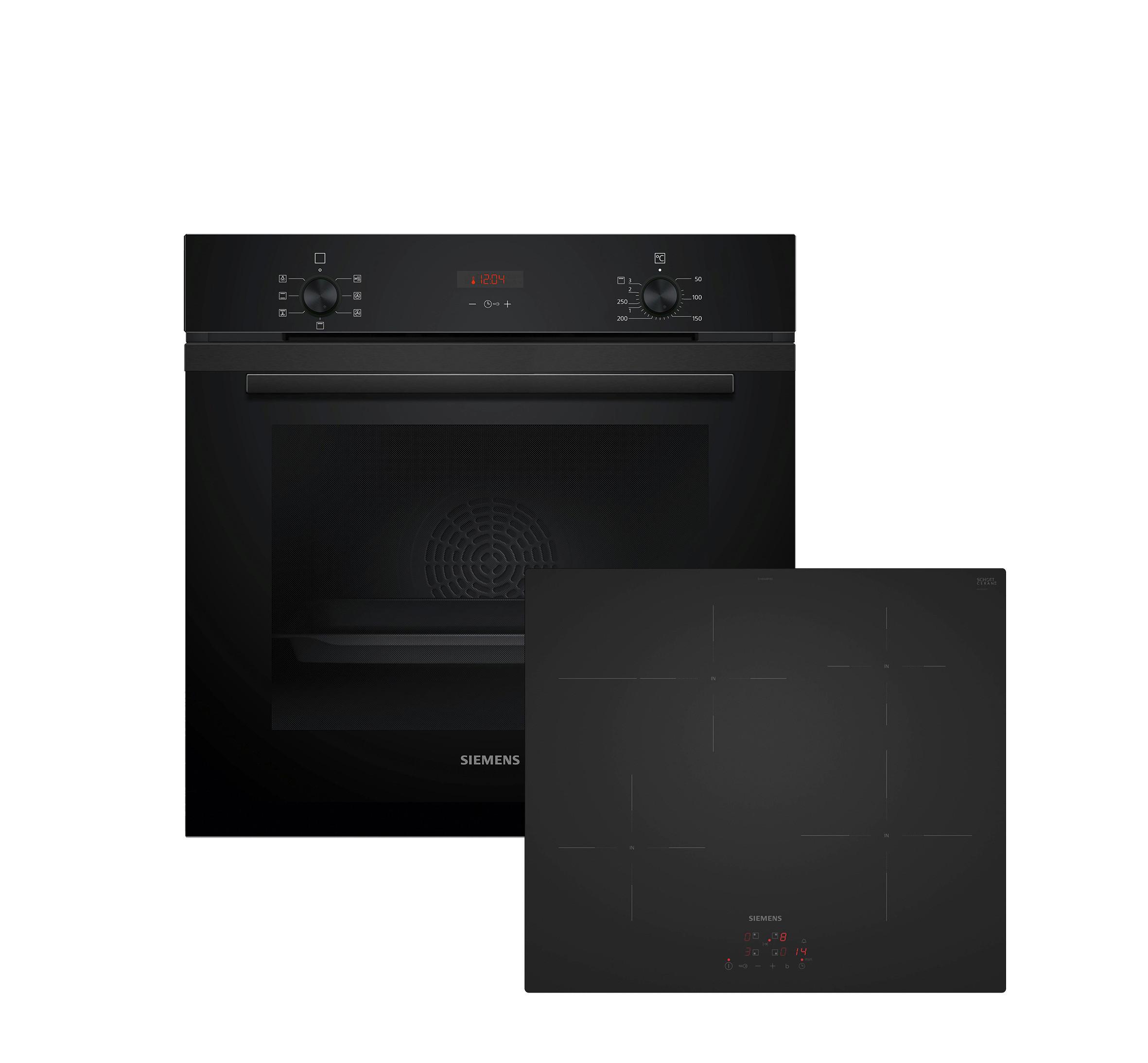 Backofenset EQ31I6BMAT Schwarz - Schwarz, Trend, Glas/Metall (60cm) - Siemens
