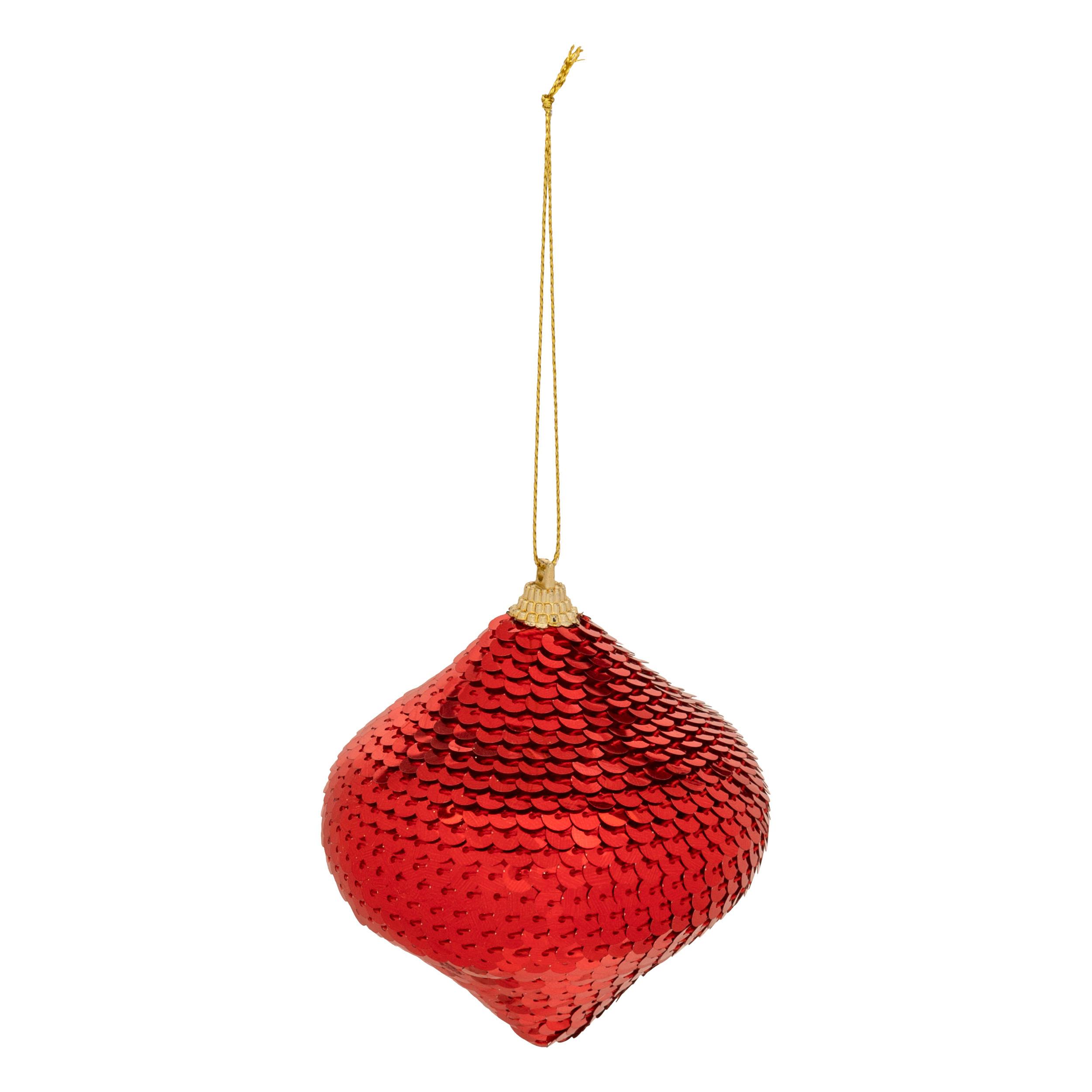 Kuglica Za Bor Red Onion 8cm - crvena, Moderno, plastika (8/8cm)