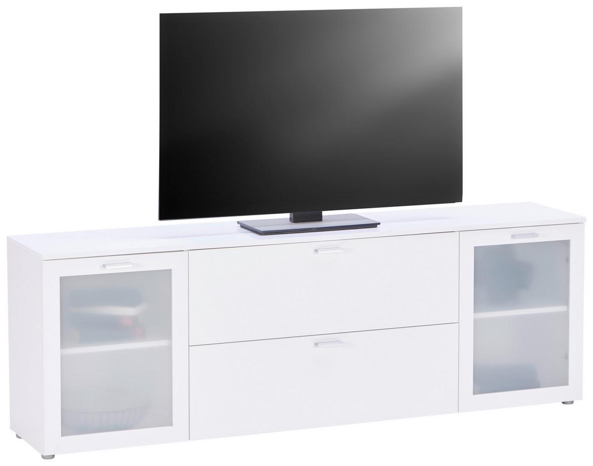 Tv Komoda Xeno - bijela, Moderno, staklo/drvni materijal (180/62/37cm) - Modern Living