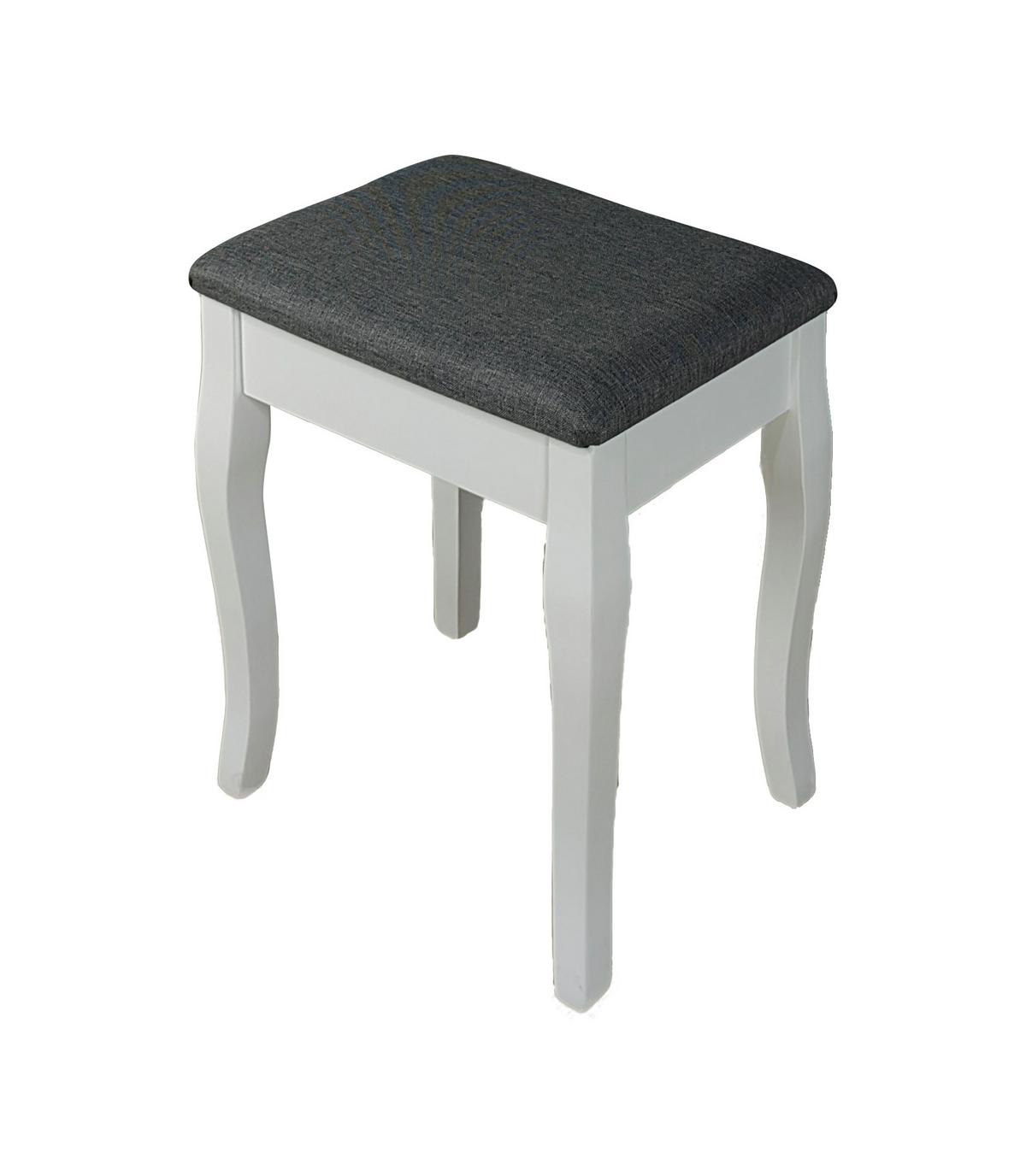 Tabure Vanessa 3 - bijela/antracit, Moderno, drvni materijal/drvo (38/45/28cm) - Modern Living