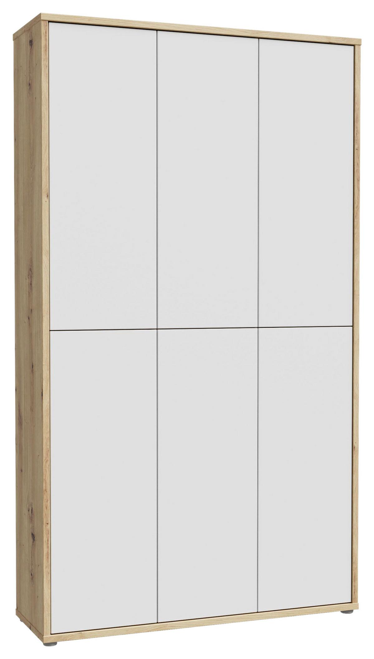 Ormar Za Cipele Alice - siva/hrast Artisan, Moderno, drvni materijal/plastika (109,2/191,9/34,9cm) - Modern Living