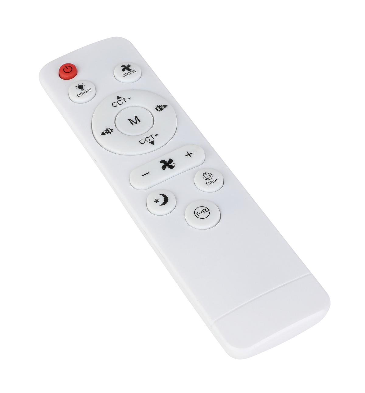 Ventilator de plafon Kurto - alb/culoare crom, Modern, plastic (42/18cm) - Mömax