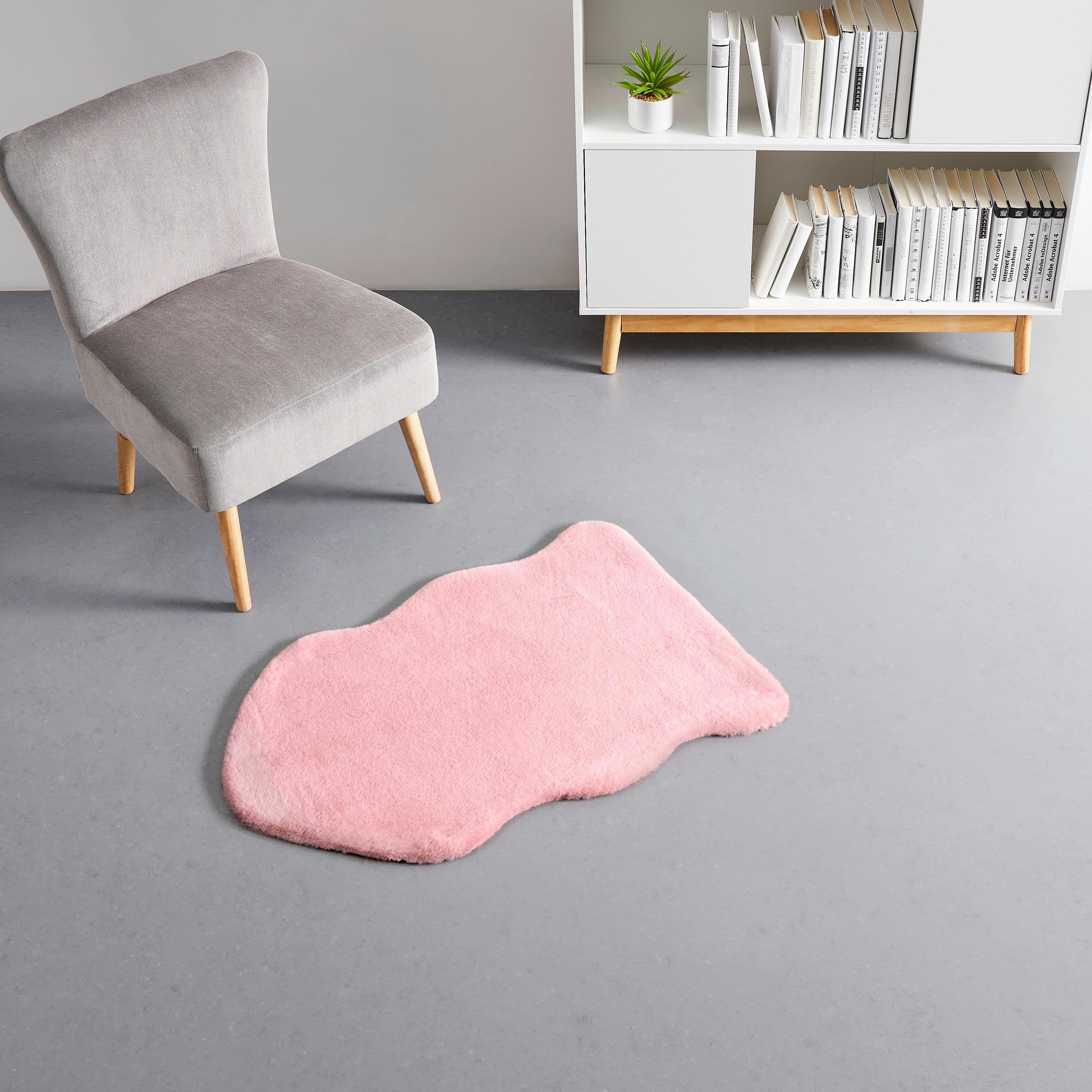 Ovčja Koža Dacia - roza, Moderno, tekstil (90/60cm) - Bessagi Home