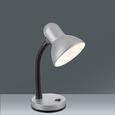 Schreibtischleuchte Leona, max. 40 Watt - Silberfarben, Kunststoff/Metall (12,5/34/18,5cm) - BASED