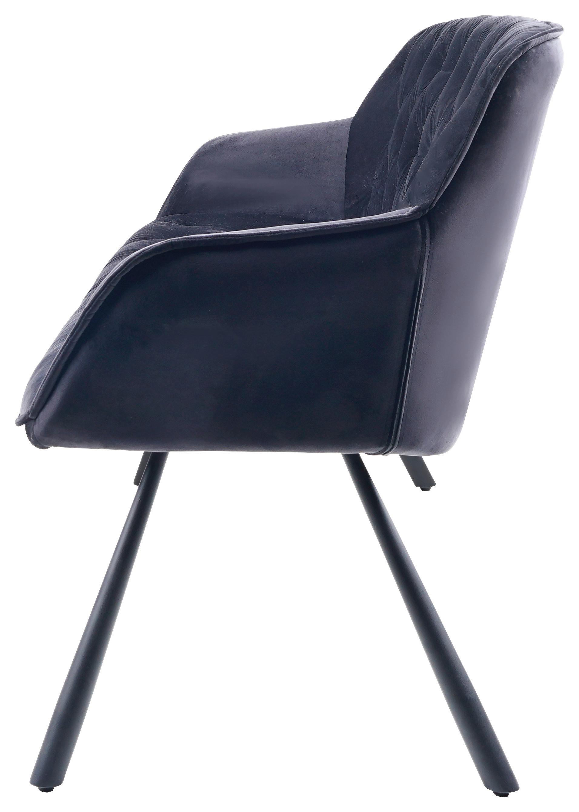 SITTBÄNK EILEEN - svart, Modern, metall/textil (171/88/65cm) - Mömax