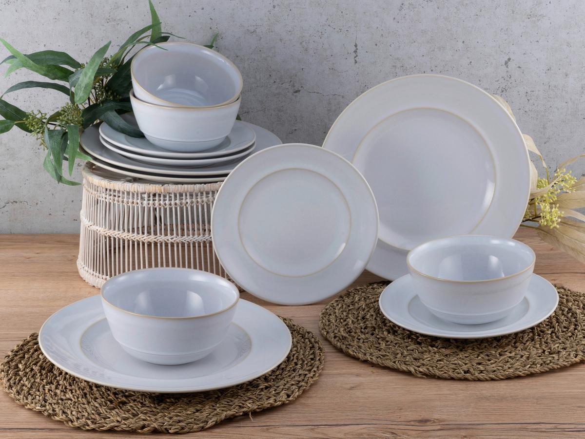 Kombiservice 23670, 12-teilig - Weiß, Basics, Keramik - Creatable