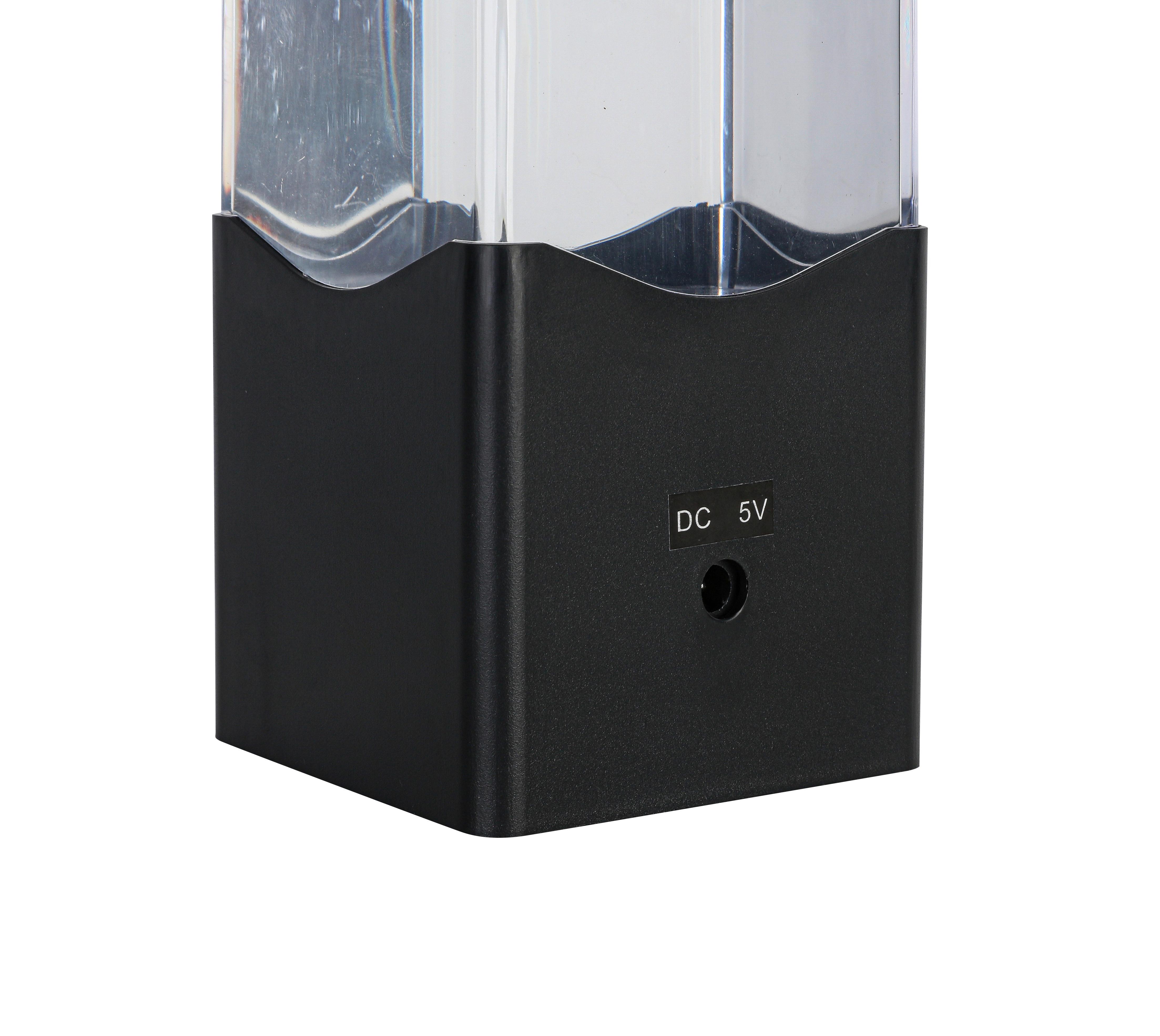 LED-DEKORATIONSLAMPA QUALI - svart/transparent, Modern, plast (7,5/23,3/7,5cm) - Mömax