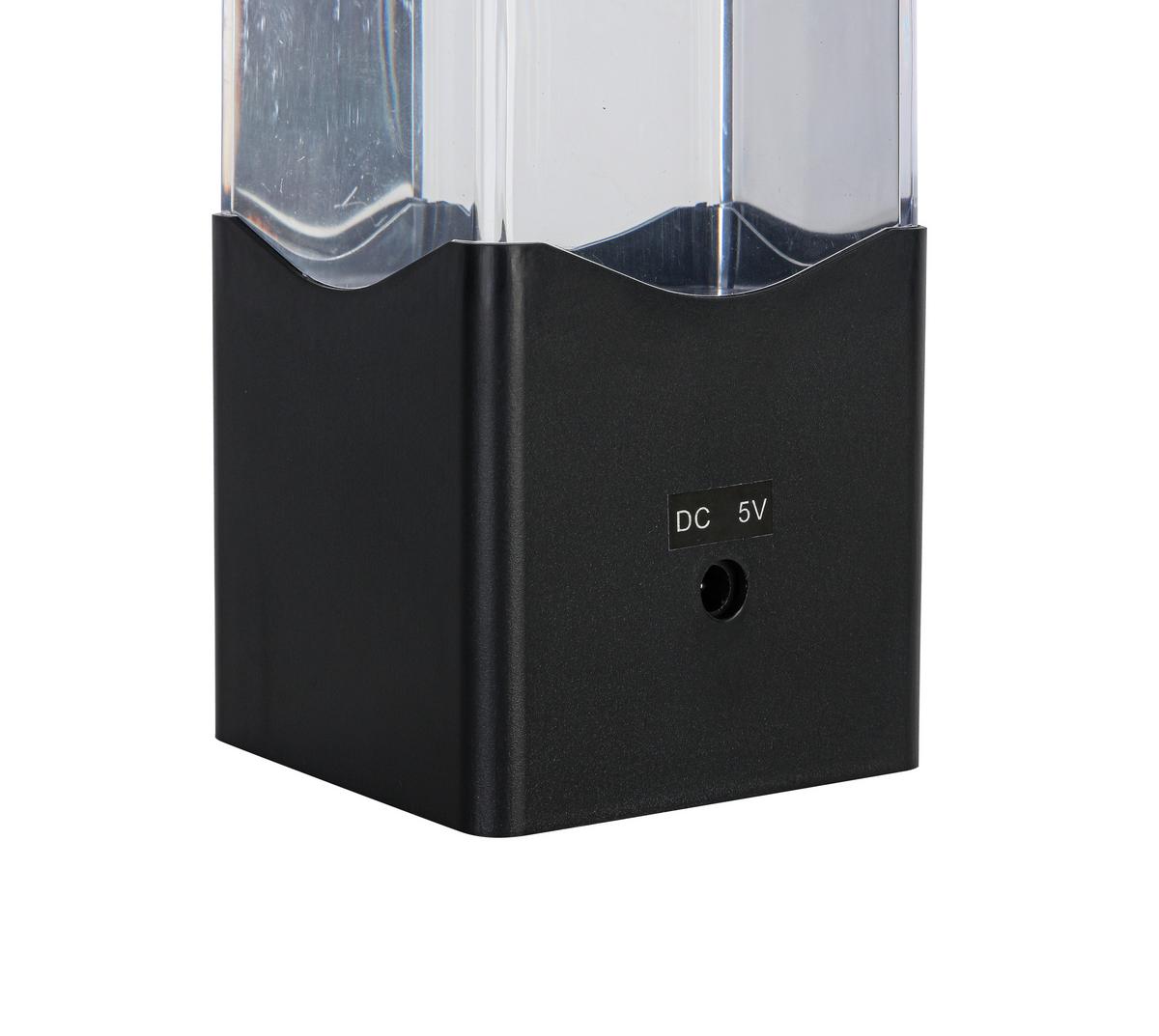 Okrasna Led-svetilka Quali - črna/prosojno, Moderno, umetna masa (7,5/23,3/7,5cm) - Mömax