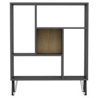 Regal Arven - barve hrasta/antracit, Design, leseni material (90/107,8/25cm) - Livetastic