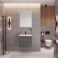 Element Ispod Umivaonika Winter - siva/crna, Moderno, drvni materijal (60/51/46cm)