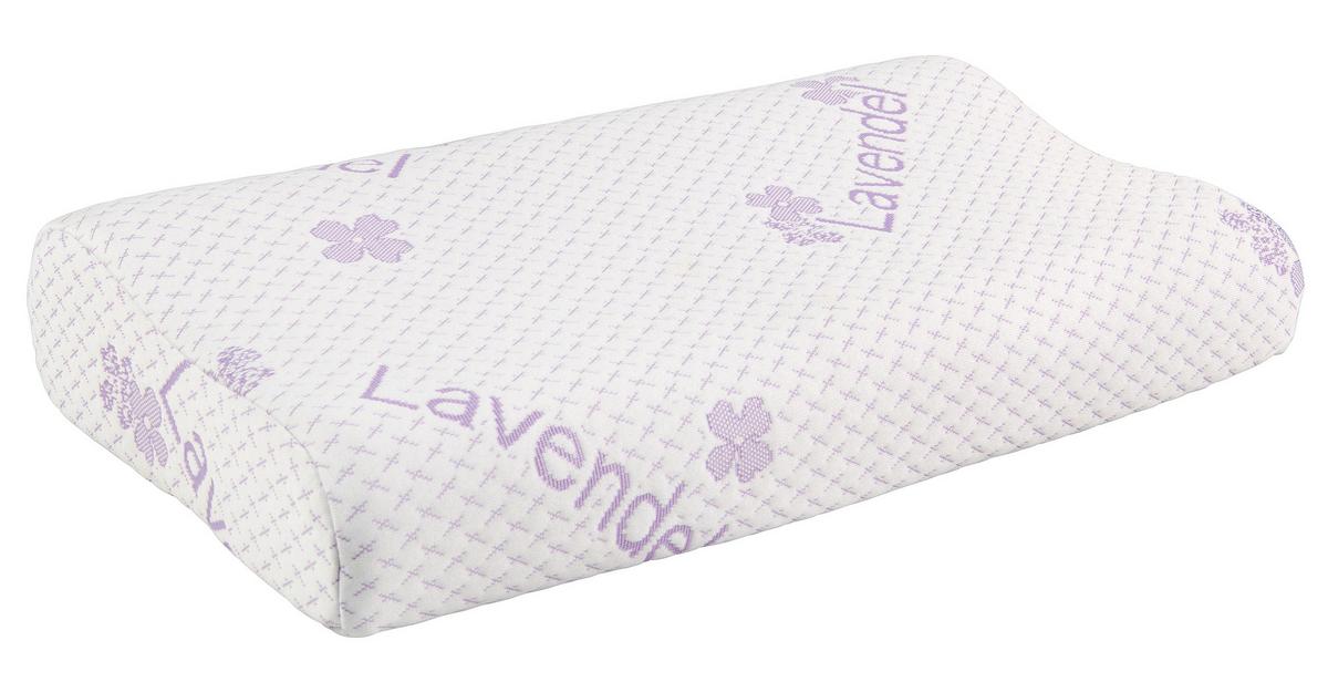 Nackenkissen Lavendel in Weiss ca. 30x47cm - Weiss, Textil (30/47cm) - Nadana