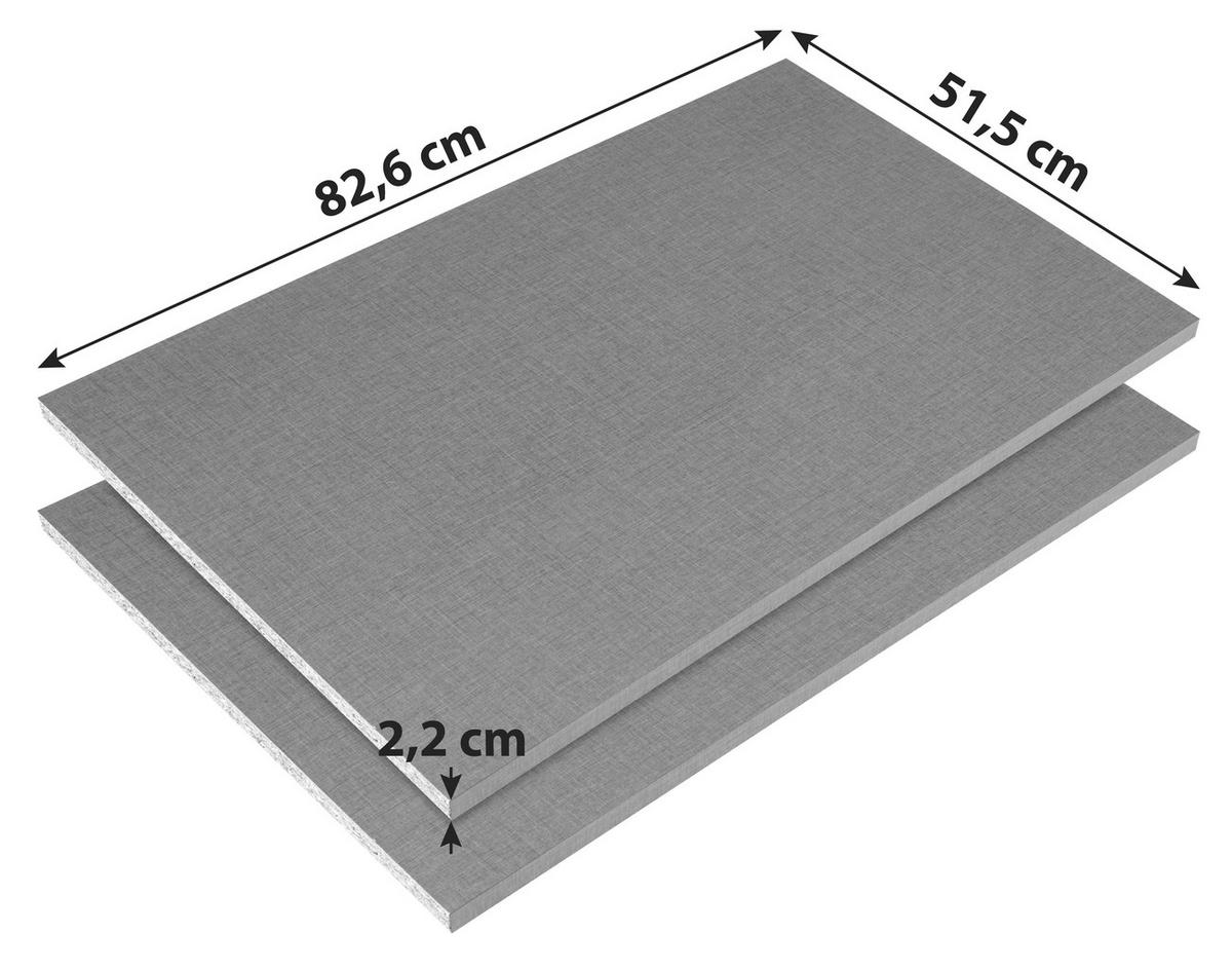 Set Polica Tokio - tamno siva, drvni materijal (82,6/2,2/51,5cm) - Modern Living