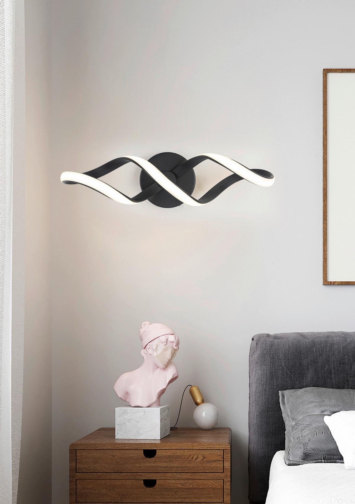 LAMPA SUFITOWA BEATRIX - czarny, Trend, tworzywo sztuczne/metal (12/40/17,5cm) - Collet's Monde
