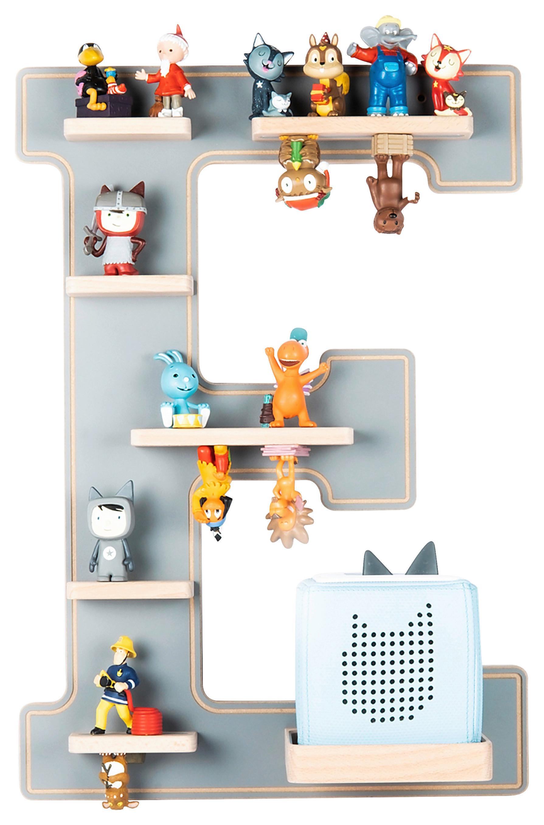 Otroška Polica Boarti, Siva - siva, Moderno, leseni material (38/54/19cm) - MID.YOU