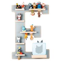 Otroška Polica Boarti, Siva - siva, Moderno, leseni material (38/54/19cm) - MID.YOU