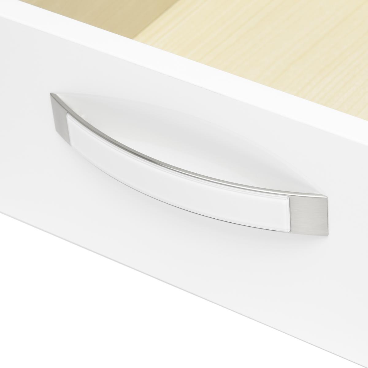 Schubkasteneinsatz in Weiß Hochglanz 2er Set - Weiß, MODERN, Holzwerkstoff/Kunststoff (56.6cm) - Premium Living