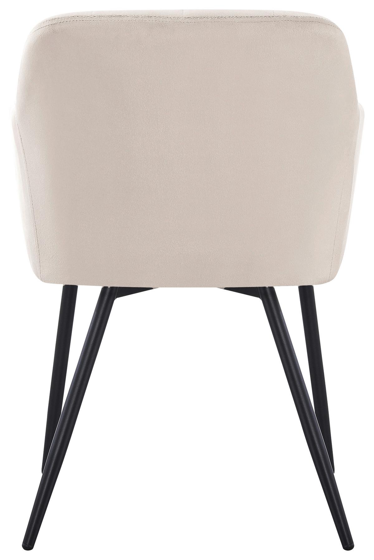 Scaun cu brate JENKE - bej/negru, Konventionell, metal/textil (56/82/62cm) - Based